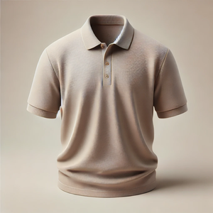 Traje de otoño para hombres de talla grande de algodón tejido para Polos rayas con botones etiqueta personalizada camisas deportivas de longitud corta Printe - Product Image 5