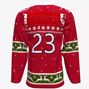 Dernière arrivée maillot de Hockey sur glace de haute qualité en vrac quantité impression par sublimation conception personnalisée OEM ODM disponible - Product Image 3