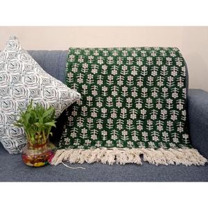 Newly Designed Woven <b>Indian</b> 100% Cotton Luxury <b>Throw</b> Blanket Eco-Friendly Breathable All-Season Handmade Block Printed - Product Image 2
