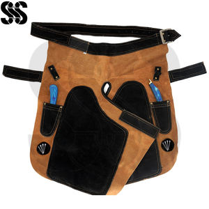 Tablier en cuir pour maréchal-ferrant, acier inoxydable, robuste, qualité supérieure, durable, protège-jambes réglables, poches à outils, équin - Product Image 2