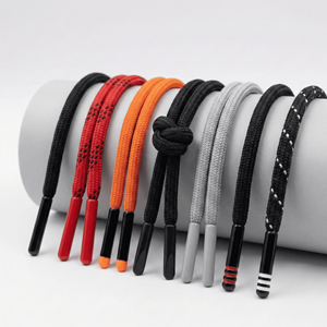 Cordón Trenzado Ecológico de 8 Hilos con Logotipo Personalizado para Bolsas de Ropa, Acabado Redondo/Encerado, 100% Algodón, Puntas de Aglet (OEM) para Zapatos - Product Image 1