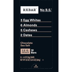 RXBAR Protein <b>Bars</b>, Protein <b>Snack</b>, <b>Snack</b> <b>Bars</b>, Chocolate Sea Salt, 22oz Box (12 Count) - Product Image 5