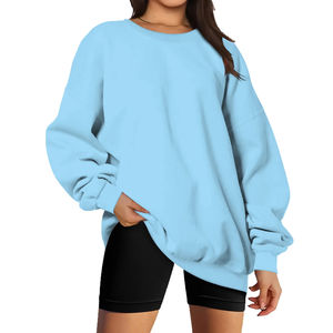 Women's Sweatshirt Most Selling Blank Cotton and Plus Size Pullover Sweatshirt Plain Oversized Custom Women Sweatshirt - Product Image 2
