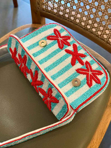 Multicolor Beaded <b>Bag</b> with Handle, Handheld <b>Bag</b>, Casual Hand <b>Bag</b>, Indian Handicraft, Handmade <b>bag</b> - Product Image 2