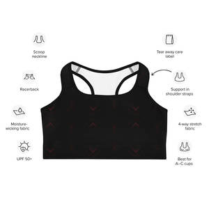 Soutien-gorge de sport respirant Ike-Conic pour femme, élasticité moyenne, vêtements de sport pour yoga et gym, doublure en spandex, rembourré, motif imprimé - Product Image 3