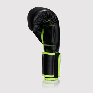 Équipement d'entraînement à lacets en cuir vert et noir de haute qualité personnalisé OEM pour les gants de frappe de kickboxing et de sparring - Product Image 3