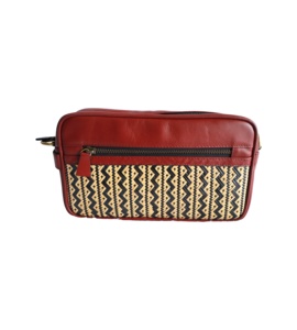 Kalawet One M Cuir Véritable Rotin Mix Pochette Haute Qualité Fermeture Ouverte Capacité 1-1.9L Sac à Main Étanche pour Femme - Product Image 2