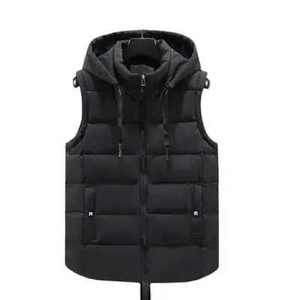 Hood Body Warmer Bubble <b>Slim</b> Fit Bodywarmers with Pockets Warm Thicken Winter Waistcoat - Product Image 2