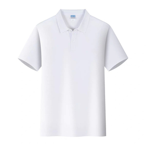 Polo informal ajustado de manga corta de nailon para hombre, polo deportivo de verano transpirable para golf - Product Image 3