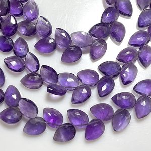 Precio de fábrica amatista facetada pera y hoja forma Briolette cuentas de piedras preciosas naturales para la fabricación de joyas - Product Image 3