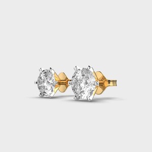Pendientes de Diamantes Cultivados en Laboratorio con Corte Brillante, Precio de Fábrica, Oro Blanco/Rosa/Amarillo de 18K, Cierre de Rosca, Certificación IGI, Regalo de Aniversario - Product Image 6