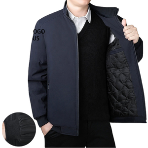 2025 nuevo Otoño Invierno hombres corte suelto de talla grande cremallera gruesa cálida chaqueta de bombardero informal de negocios servicio OEM prendas de vestir exteriores de moda - Product Image 5