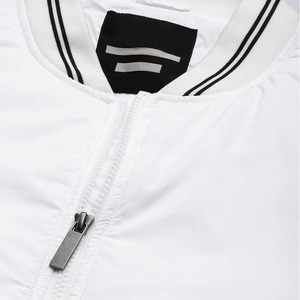 Vestes de baseball vintage d'hiver pour hommes, style varsity, unisexe, col en V, manteau uni décontracté, manches en cuir, respirant, devant haut de gamme - Product Image 4