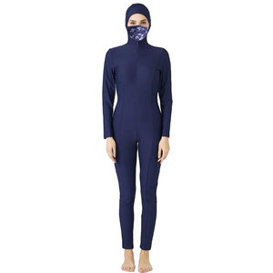 Traje de baño islámico con cremallera para mujer al por mayor, proveedor de ropa de playa de nailon Spandex 2025, proveedor de bañador de talla grande para niña - Product Image 6