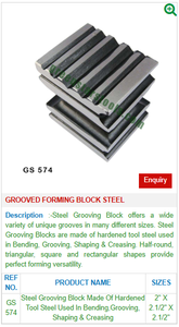 GREEN STARS SA GS 574 Bloc de façonnage et de formage en acier rainuré – Outils essentiels pour la fabrication de bijoux - Product Image 2