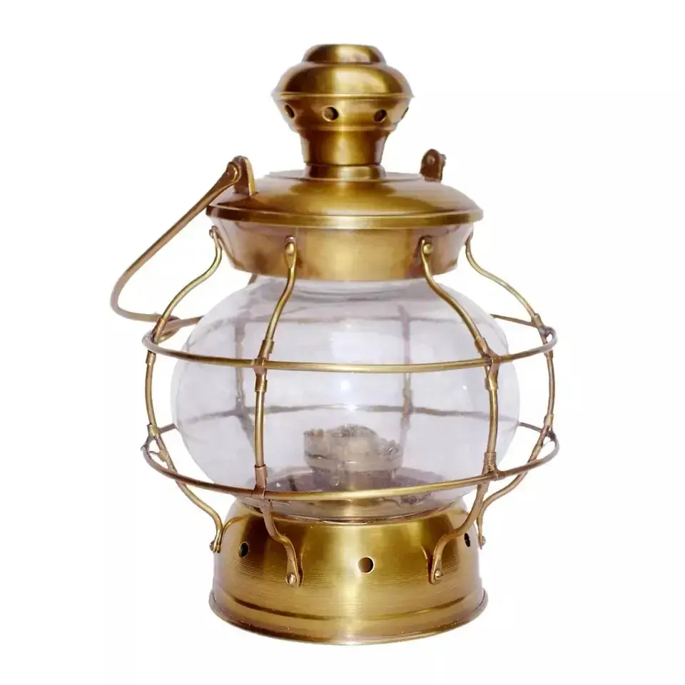 high quality Nautical Oil lamp Vintage Marine Anchor Decorative Oil Lamp - Nautical Brass Ship Lantern Glass Oil Lamp