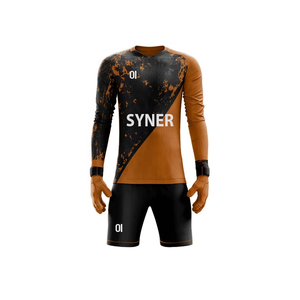 Tenue de gardien de but personnalisée avec sublimation, maillot de football à manches longues 100% polyester, séchage rapide et respirant - Product Image 3