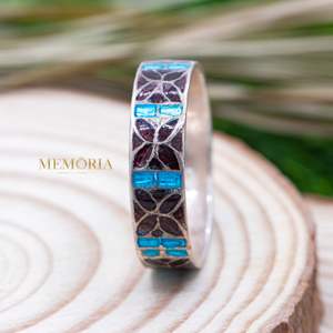 Vintage Cloisonné Anneau Coloré Rouge Bleu Floral Émail Anneau Filigrane Bohème Bijoux 925 Bijoux En Argent Sterling - Product Image 3