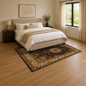 <b>RUGS</b> DEPOT LXDP-0345 Wholesale Red Burgundy Traditional Medallion Digital Printed Machine Washable Chenille Area <b>Rug</b> <b>Non</b> <b>Slip</b> - Product Image 3