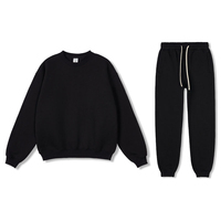 Conjunto de Chándal Oversize de Alta Calidad Personalizado, Ajuste Delgado, de Fibra de Bambú, Estilo Vintage, Bordado para Otoño, de Peso Medio, Único, para Hombre