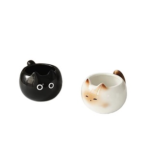 Tazza da Caffè e Tè in Ceramica Creativa a Forma di Gatto, Design Floreale Carino per Uso Domestico e Commerciale, Regalo per Coppie - Product Image 5