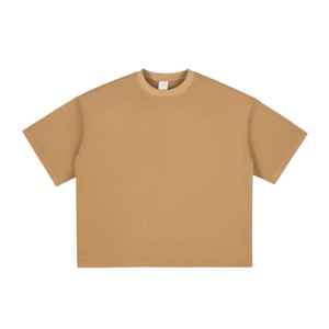 เสื้อยืดหนาขนาดใหญ่300ระบบ GSM สำหรับผู้ชายเสื้อยืดครอปผ้าฝ้ายน้ำหนักมากสีขาว - Product Image 1