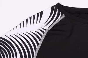 Full Stretch Eco-Friendly Quick Dry Anti-Bacterial Rash Guard <b>Compression</b> <b>Shirt</b> for Weightlifting Running Yoga Training Fitness - Product Image 4