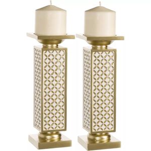 Creative Scents Schonwerk Decorative Candle Holder Set of 2 Wedding Decorative <b>Pillar</b> Holder Luxury Candle Stsnd Table Decor - Product Image 2