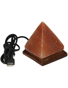 Mini lampes USB en forme de pyramide de sel de l'Himalaya, Mini lampe USB en forme de pyramide, Lampe de sel de pyramide USB - Product Image 3