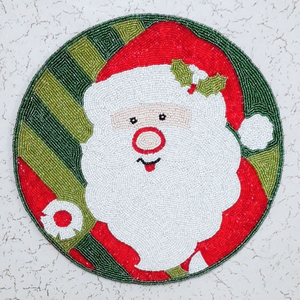 Napperon de table perlé rond élégant avec motif floral inspiré des pétales Tapis décoratif perlé à la main pour table à manger Table basse - Product Image 3