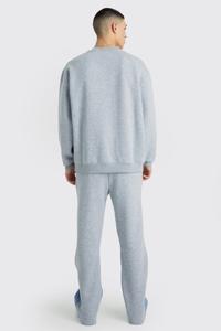 Pantalons de survêtement évasés unisexes de marque personnalisée, pantalons décontractés à jambes droites de couleurs contrastées pour hommes et femmes, bas actifs - Product Image 3