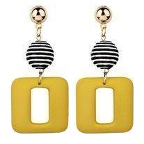 Pendientes de Madera hechos a mano de la mejor calidad, aretes redondos de sublimación para mujer, moda - Product Image 4