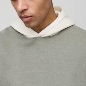 Venta al por mayor nueva otoño Colorblock hombres Sudadera con capucha personalizada pantalla impresa Sudadera con capucha cuadrada de gran tamaño - Product Image 5