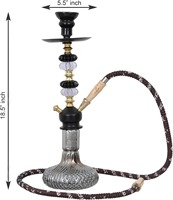 Ensemble chicha Royal LATEST, 18,5 pouces, élégant, en verre et en fer, ensemble QT, chicha classique, pipe à eau arabe de qualité supérieure, ensembles de fumage élégants