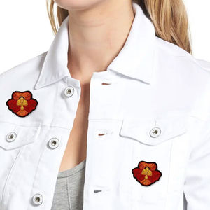 Vestes en jean pour femmes personnalisées à la mode, avec broderie florale sur toute la surface, respirantes, motif uni pour la saison d'automne - Product Image 4