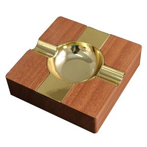 Cendrier en bois moderne de luxe avec accessoires de fumeur personnalisés en résine, forme carrée - Product Image 6