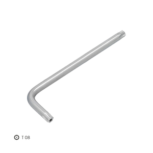 Chiave Torx Inviolabile Lunga in Acciaio Cromo Vanadio Professionale T08 - Product Image 3