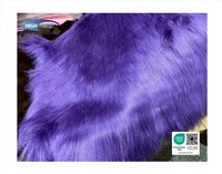 Umweltfreundlicher Lila Plüschstoff mit Langen Fasern, 100% Acryl-Kunstfell für Polsterung, Heimtextilien und Bekleidungsprojekte