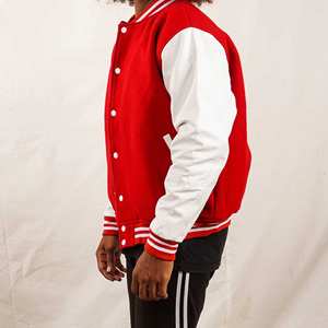 Veste universitaire personnalisée Fabricant de manches en cuir et en laine Veste de baseball pour collège Vente en gros Fournisseur d'usine OEM de haute qualité - Product Image 4