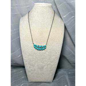 Collier en turquoise Kingman et argent sterling Eunis Tso pour mariage ou cadeau - Product Image 3