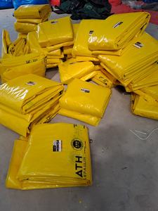 Super fuerte 250 Gsm azul plata pura virgen PE lona UV estabilizado tela de malla de estilo liso - Product Image 3