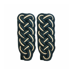 OEM Service High Quality WW2 German Shoulder Pads 2024 Epaulettes Gold Mylar <b>Black</b> Backing Badges - Product Image 5