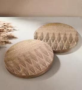 Round Shape Wood Coasters Set Of 4 Perfect For <b>Table</b> Decor Coaster Premium Drink <b>Protector</b> for Stylish Home Decor Gifts Coasters - Product Image 1