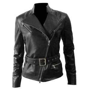 Precio al por mayor de las mujeres Ropa casual Chaquetas de cuero de moto Chaqueta de cuero de mujer de alta calidad Chaqueta de cuero de Venta caliente - Product Image 3