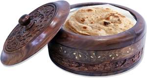 Cazuela de olla caliente de madera con tapa Tortilla Chapati Keeper/cazuela más cálida con cocina de cobre decoración del hogar comedor - Product Image 5