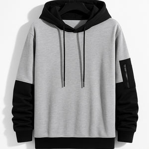 Sudadera con capucha de algodón 2026 de alta calidad para hombre de invierno 100%, ropa de calle personalizada, fábrica de moda al por mayor, Sudadera con capucha extragrande teñida lisa - Product Image 5