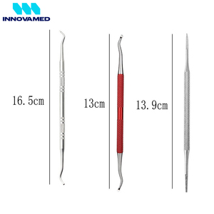 Stainless Steel Podiatry Curettes and <b>Files</b> Set Double Sided Ingrown Toenail Treatment Pedicure Instrument Kit by Innovamed - Product Image 2