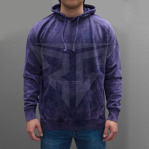 Sudaderas con capucha de lavado de ácido sólido de invierno de diseño de alta calidad estilo callejero superventas para hombres - Product Image 2