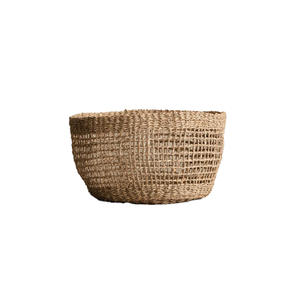 Bol potelé en jonc de mer magnifiquement tissé pour cuisine, élégance durable et terreuse-pour centres de table et accents naturels pour la maison - Product Image 1
