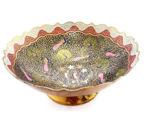 Luxury Hammered Brass Food Serving <b>Bowl</b> Handmade Table Top Designer <b>Bowl</b> for <b>Desserts</b> and Food Serving. - Product Image 2